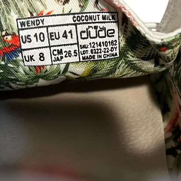 Hey Dude Wendy Shoe Coconut Milk Women's 10 White Casual Comfy Loafers Summer - Picture 9 of 9